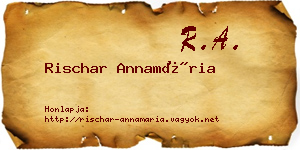 Rischar Annamária névjegykártya